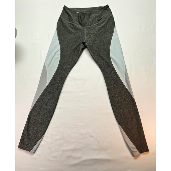 Nike Pants - Nike Dri-FIT Womens Gray Heather Colorblock Training Leggings Small Tight Yoga